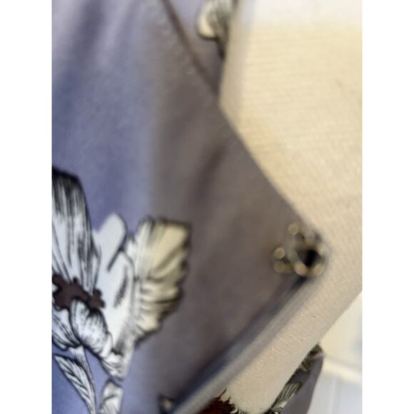 Gianni Bini Small Periwinkle Floral Ruffle Hem Tie Front Dress Sleeveless - Picture 10 of 15